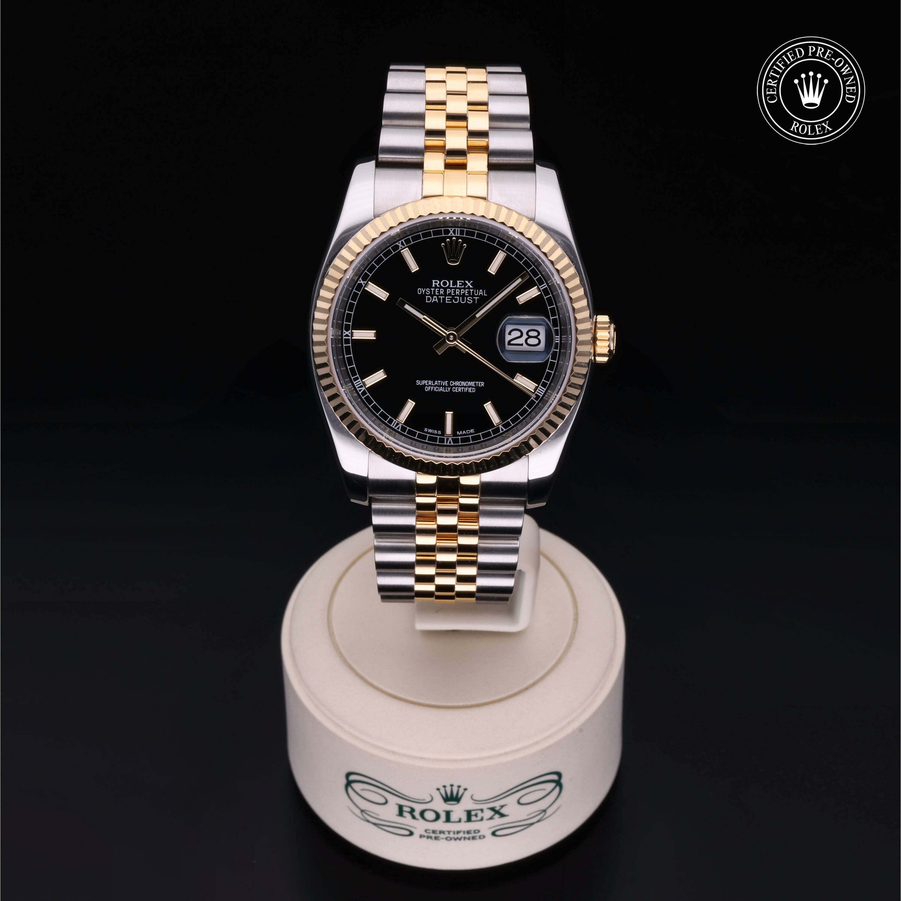 Rolex Datejust 36 en Rolesor 18 Carat Jaune M116233-0199 chez Frojo