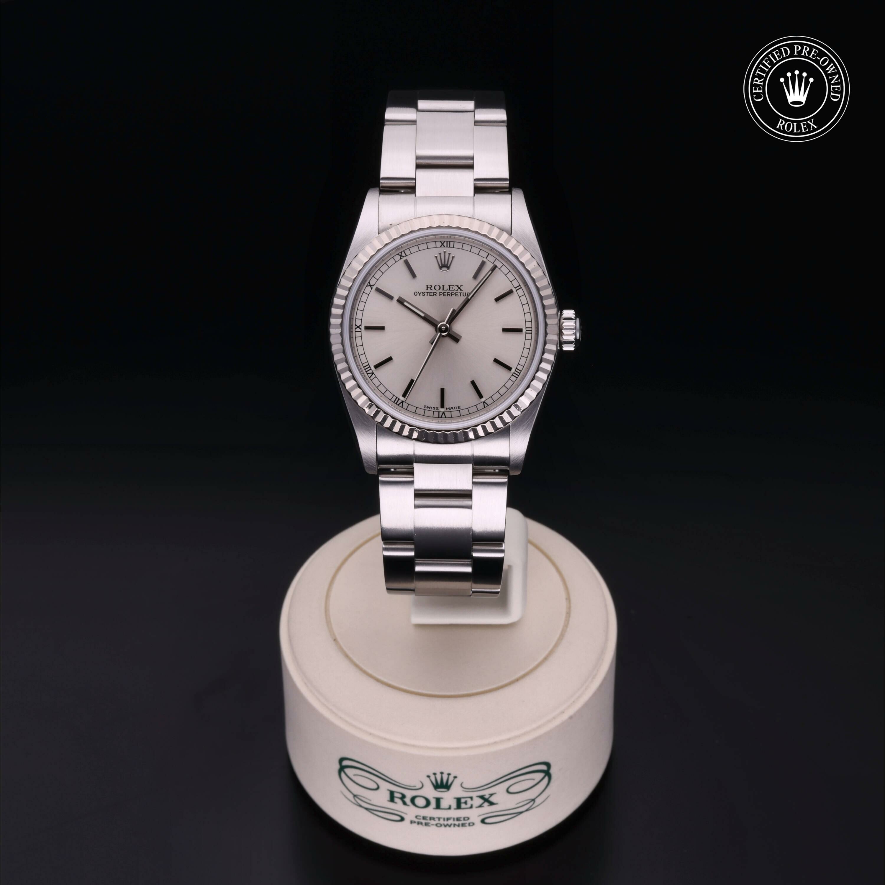 Rolex Oyster Perpetual 31 en Rolesor 18 Carat Gris M77014-0021 chez Frojo