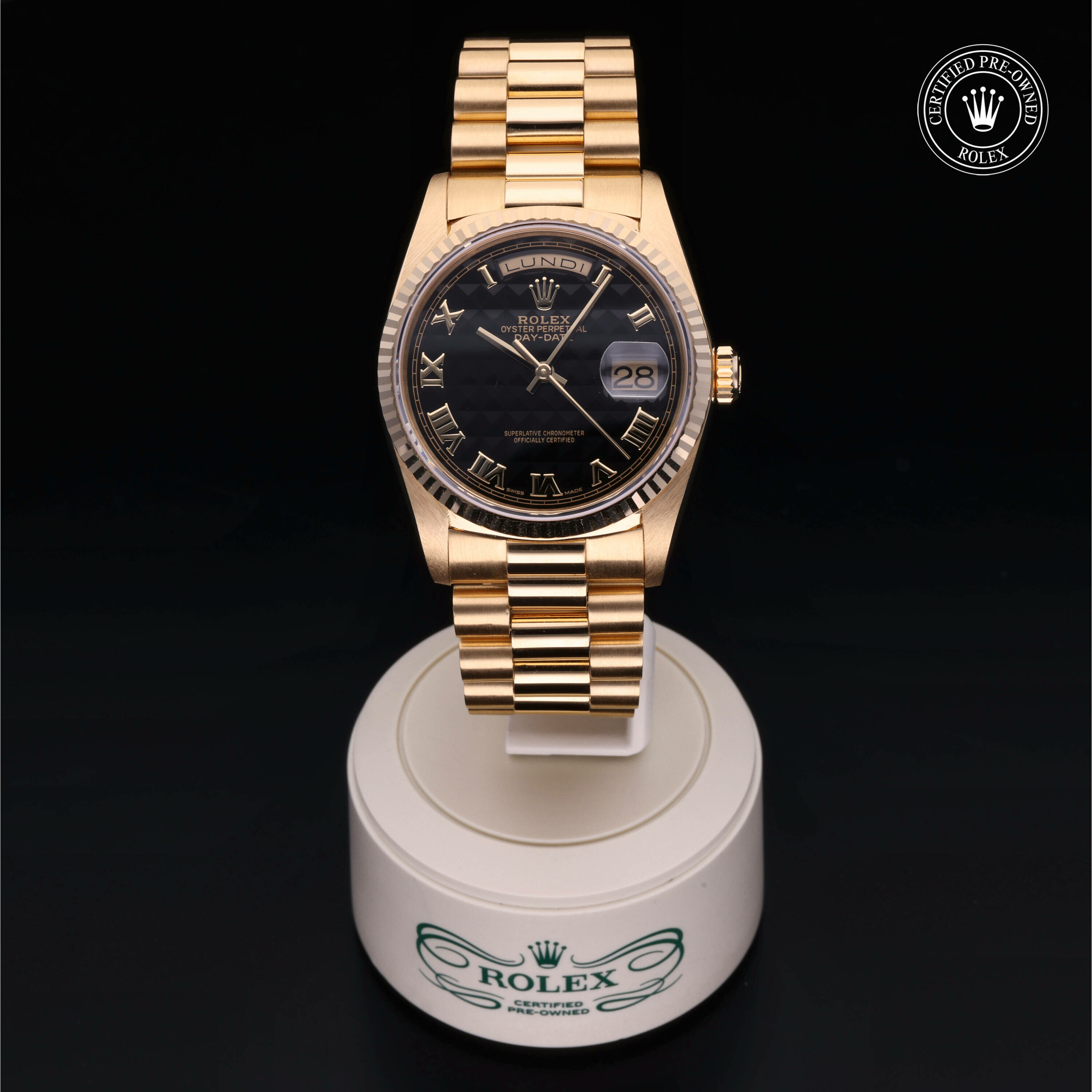 Rolex Day-Date 36 en or jaune 18 ct M18238-0007 chez Frojo