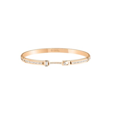 Bracelet bangle Nouvel Héritage Mood en or rose et diamants