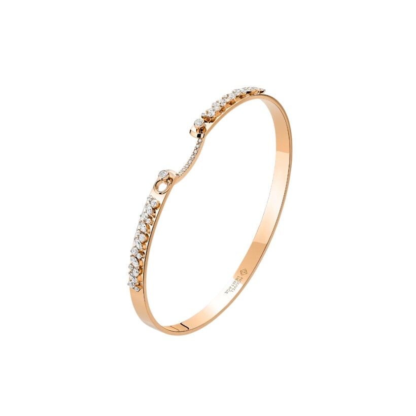 Bracelet bangle Nouvel Héritage Mood Under the Stars en or rose et diamants