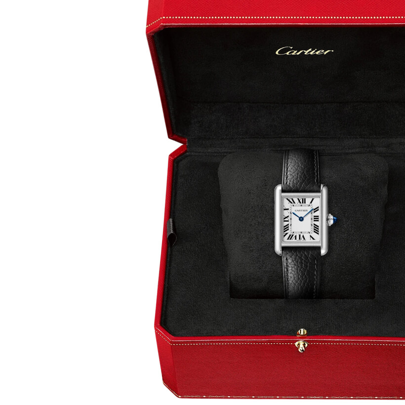 Montre Cartier Tank Must SolarBeat, Petit Modèle, mouvements quartz, acier, cuir