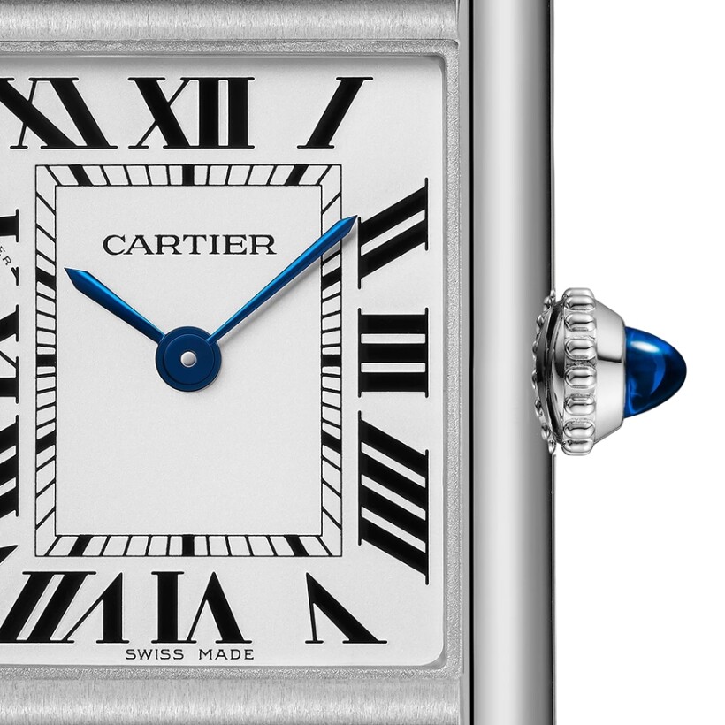 Montre Cartier Tank Must SolarBeat, Petit Modèle, mouvements quartz, acier, cuir