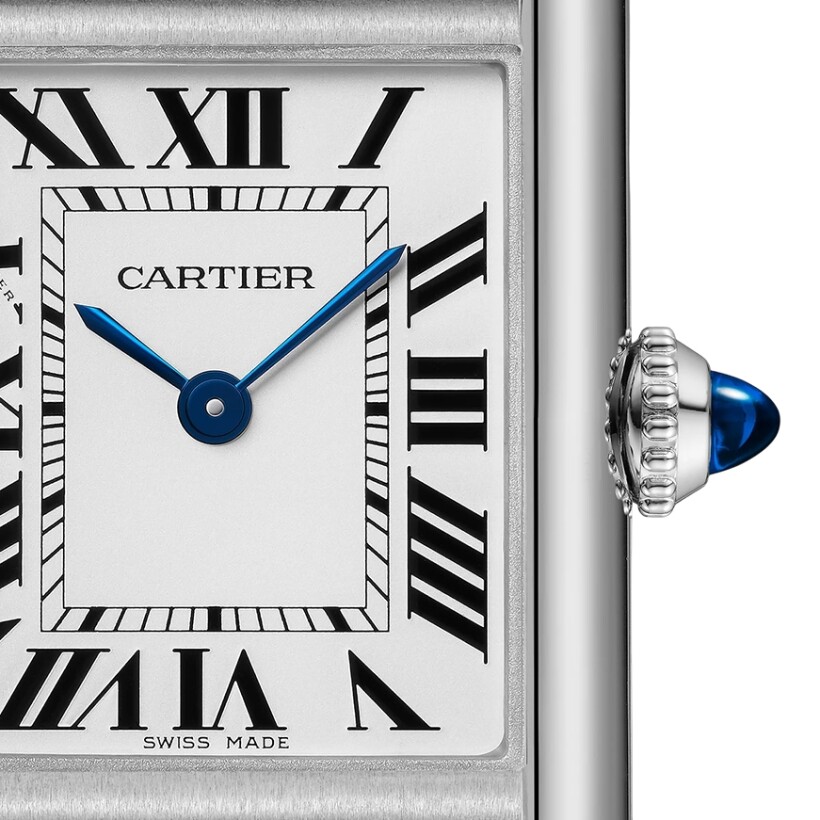 Montre Cartier Tank Must SolarBeat, Grand Modèle, mouvements quartz, acier, cuir