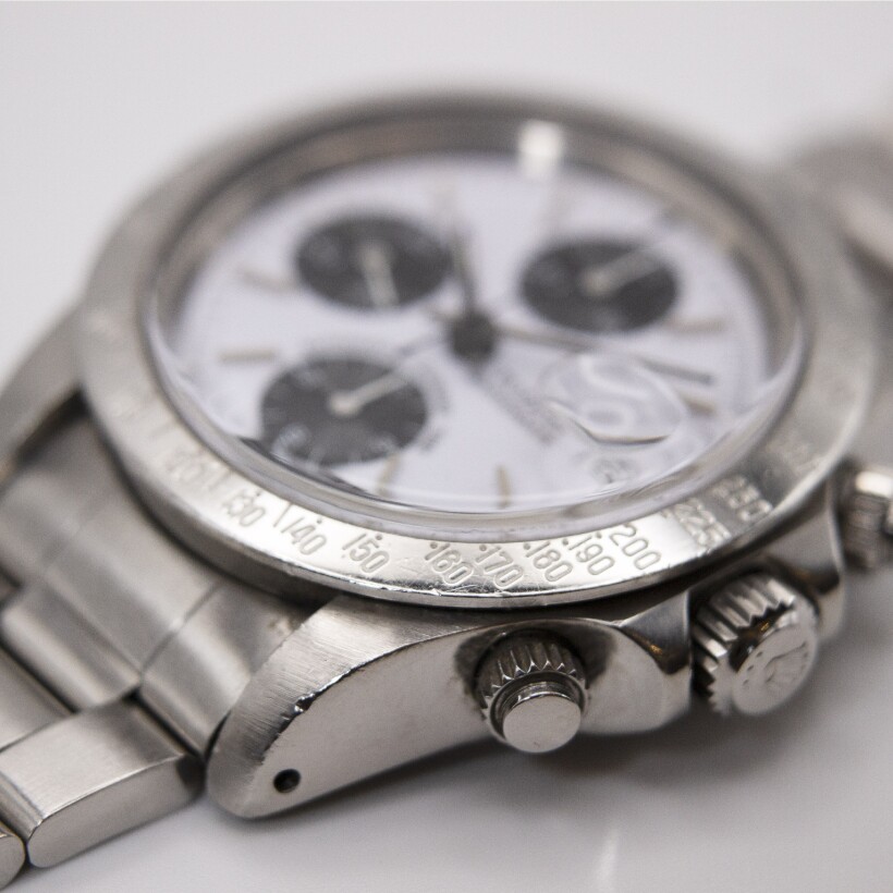 Montre Tudor Oysterdate chrono "Big Block" automatique acier cadran blanc bracelet acier 40mm