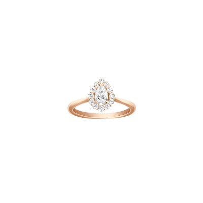 Bague Frojo en or rose centre diamant poire