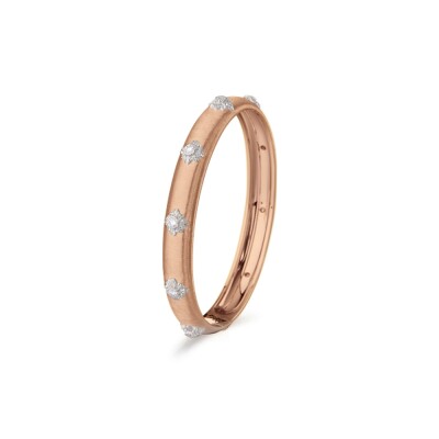 Bracelet Buccellati Macri en or rose et blanc avec diamants