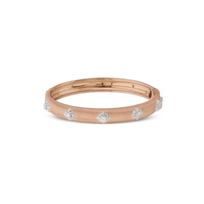 Bracelet Buccellati Macri en or rose et blanc avec diamants