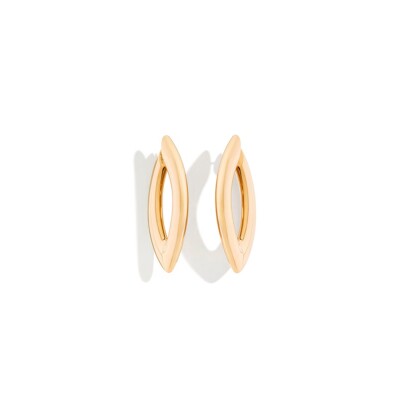 Boucles d'oreilles Doppio Senso grand modèle or rose