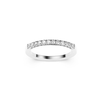 Demi alliance Frojo or blanc diamants