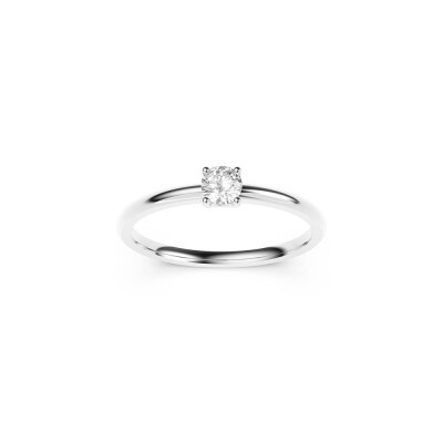 Solitaire Frojo 4 griffes or blanc diamants
