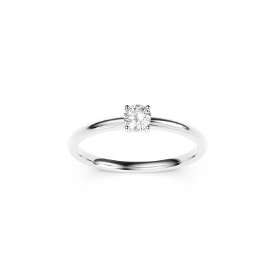 Solitaire Frojo 4 griffes or blanc diamants