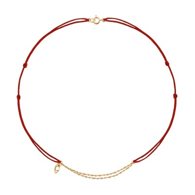 Collier Diamantée Charlet sur cordon