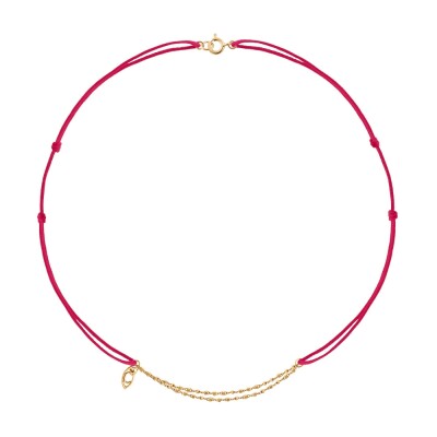 Collier Diamantée Charlet sur cordon