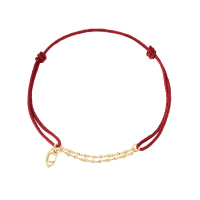Bracelet Charlet diamantée sur cordon