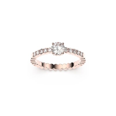 Bague Solitaire Frojo or rose diamant