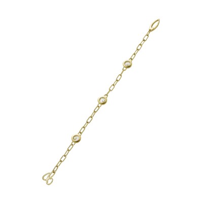 Bracelet Chopard Happy Diamonds Icons en or jaune éthique et diamants
