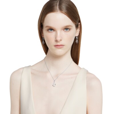 Collier Gucci Horsebit en or blanc et diamant