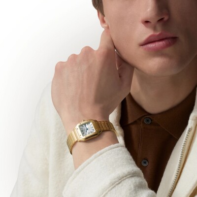 Montre Santos de Cartier, Petit Modèle, quartz, or jaune