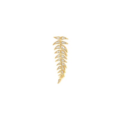 Mono boucle d'oreille GM Maria Battaglia Filetta or jaune et diamants