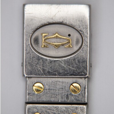 Montre Cartier Santos galbé GM, or et acier