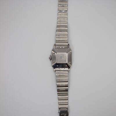 Montre Cartier Santos galbé GM, or et acier