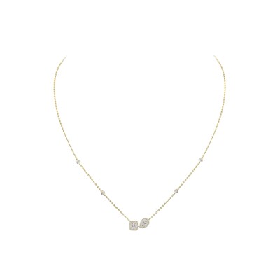Collier Messika My Twin Toi & Moi en or jaune et diamant