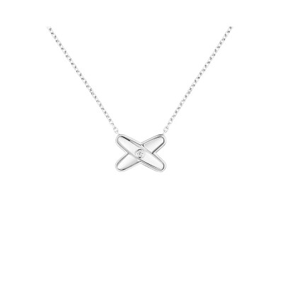 Pendentif Chaumet Jeux de Liens en or blanc et diamant