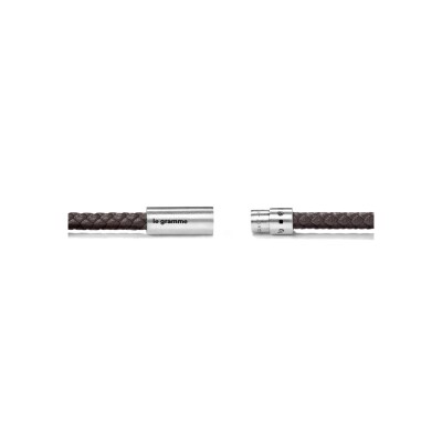 Bracelet le gramme Câble cuir marron, 7 grammes
