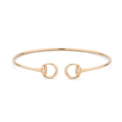 Bracelet Gucci Horsebit Mini en or rose et diamants
