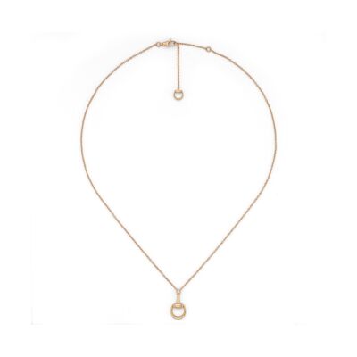 Collier Gucci Horsebit Mini en or rose et diamant