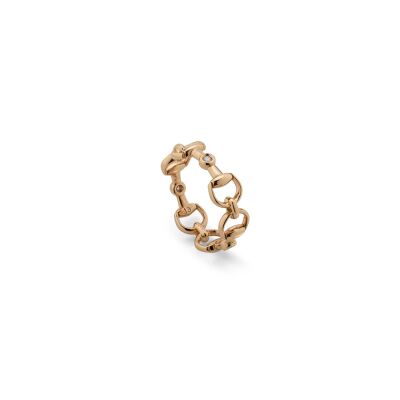Bague Gucci Horsebit en or rose et diamant