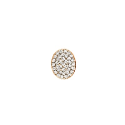 Pierre d'or rose Poiray 10.1 x 8.1mm pavée diamants Ma Préférence
