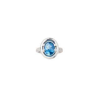 Corps de bague fin Poiray Ma Preference en or blanc et diamants