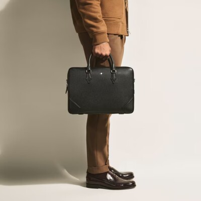 Porte-Documents Montblanc Moyen Modèle en Cuir Grainé