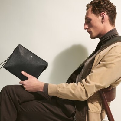 Pochette Montblanc en Cuir Sartorial