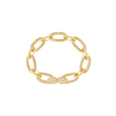 Bracelet Boucheron maillons S Serpent Bohème or jaune diamants