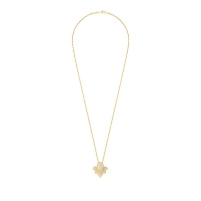 Pendentif Serpent Bohème Vintage or jaune diamants