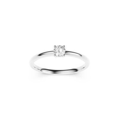 Bague solitaire Frojo en or blanc et diamants