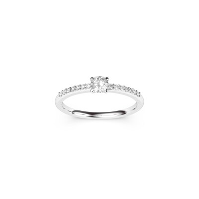 Bague solitaire Frojo en or blanc et diamants