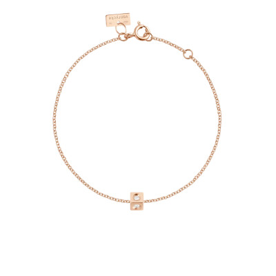 Bracelet Vanrycke Cubix en or rose et diamants
