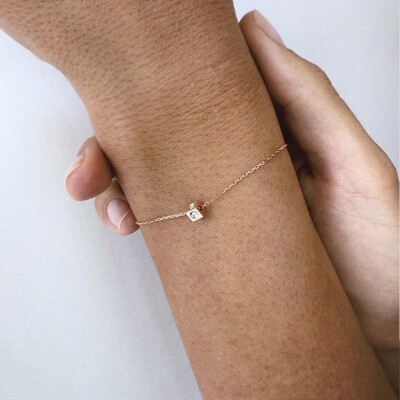 Bracelet Vanrycke Cubix en or rose et diamants