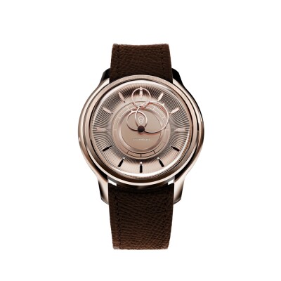 Montre Beaubleu La Pièce n°2 - Or Rose automatique cadran or rose bracelet en cuir 39 mm