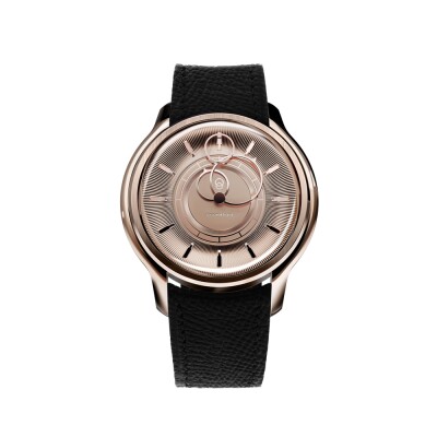 Montre Beaubleu La Pièce n°2 - Or Rose automatique cadran or rose bracelet en cuir 39 mm