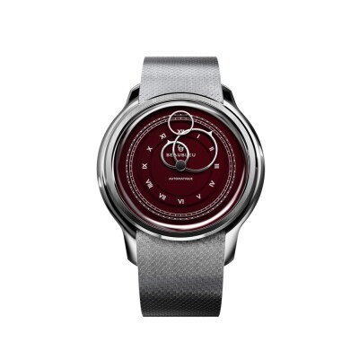 Montre Beaubleu La Pièce n°1 - Lie de vin automatique cadran bordeaux bracelet en acier 39 mm