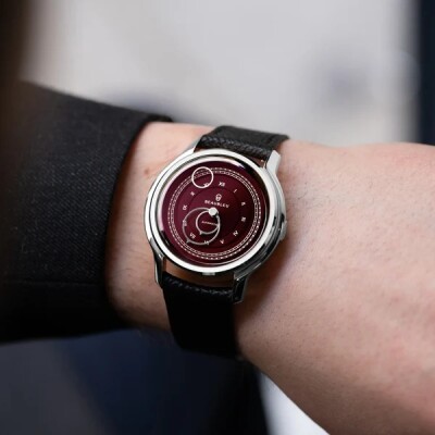 Montre Beaubleu La Pièce n°1 - Lie de vin automatique cadran bordeaux bracelet en cuir 39 mm