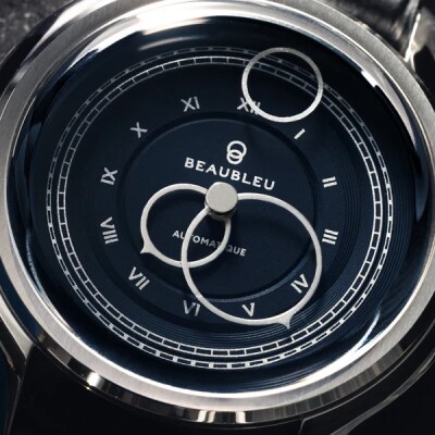Montre Beaubleu La Pièce n°1 - Bleu Empire automatique cadran bleu bracelet en cuir 39 mm