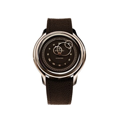 Montre Beaubleu La Pièce n°1 - Moka automatique cadran marron bracelet en cuir 39 mm