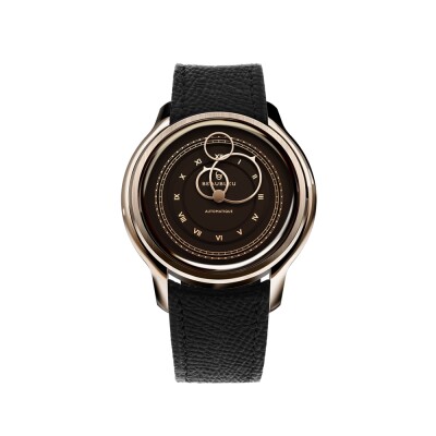 Montre Beaubleu La Pièce n°1 - Moka automatique cadran marron bracelet en cuir 39 mm