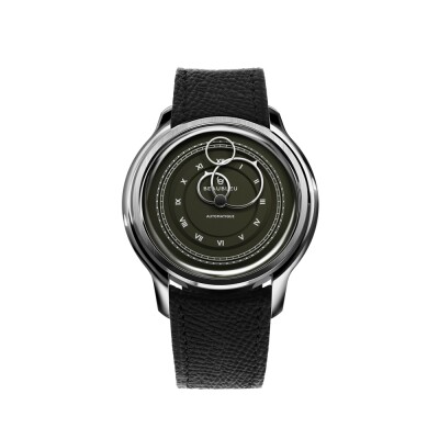Montre Beaubleu La Pièce n°1 - Vert Olive automatique cadran vert bracelet en cuir 39 mm